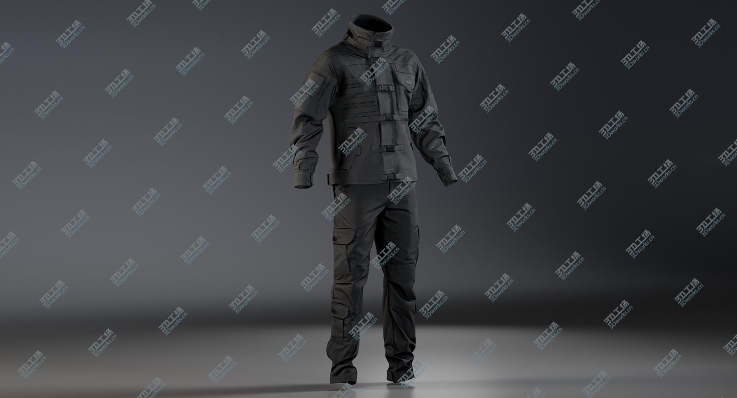 images/goods_img/202104022/Black SWAT Uniform (2 cloth sides) 3D model/3.jpg